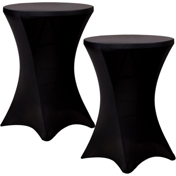 Cocktail Table Covers Spandex Stretch – Black