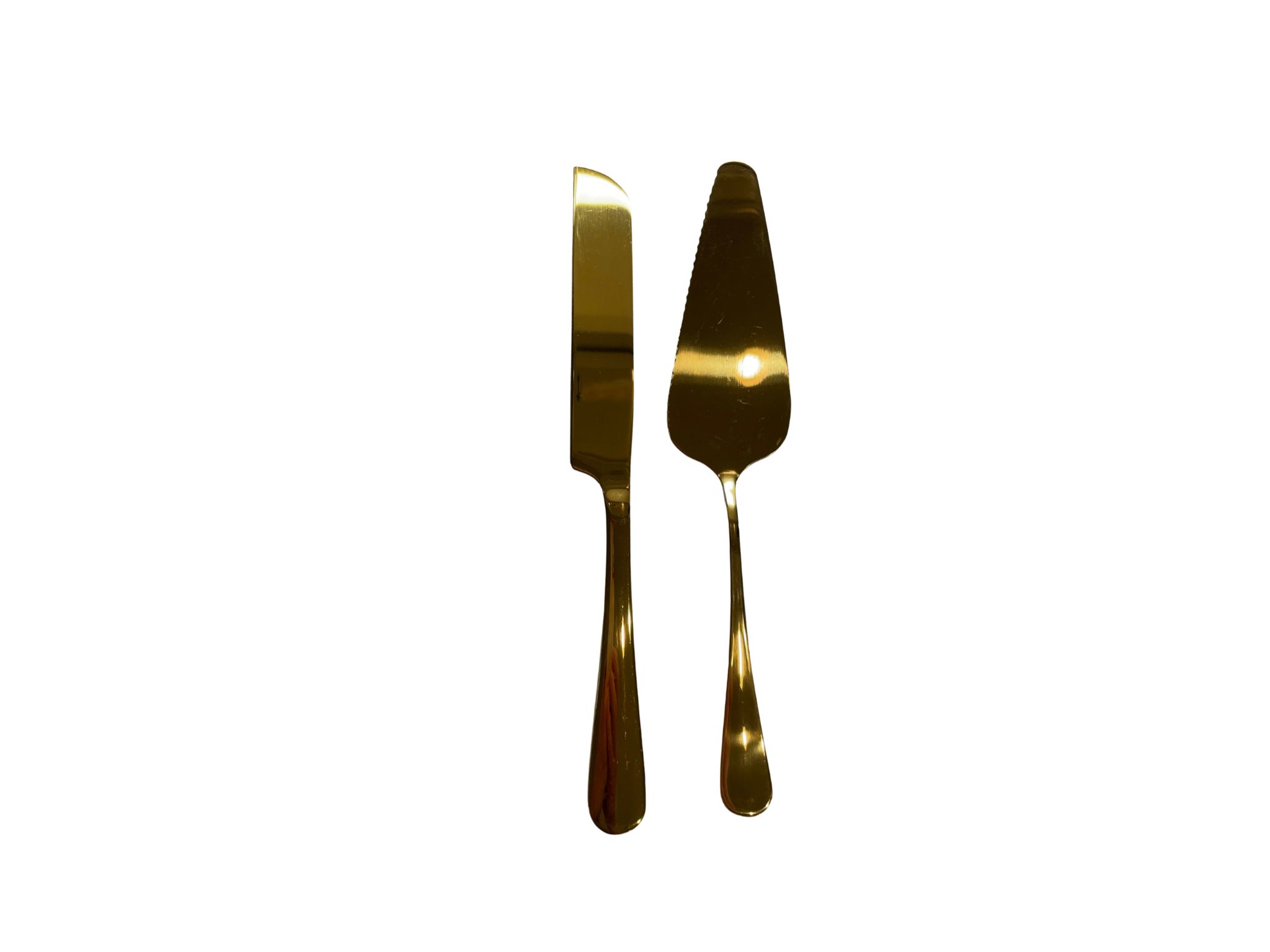 Gold Cake Knife and Server Gold Cake Knife and Server