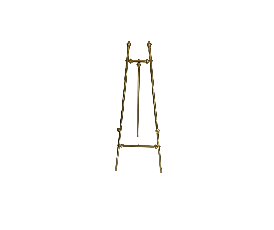 Gold Brass Easel tall gold brass easel for rent
