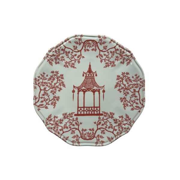 Pink Chinoiserie Dessert Plate