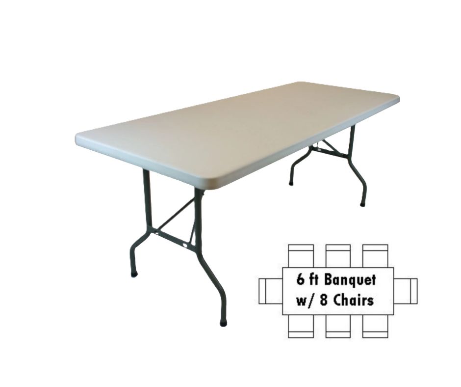 6′ Long Banquet Table 6′ Long Banquet Table